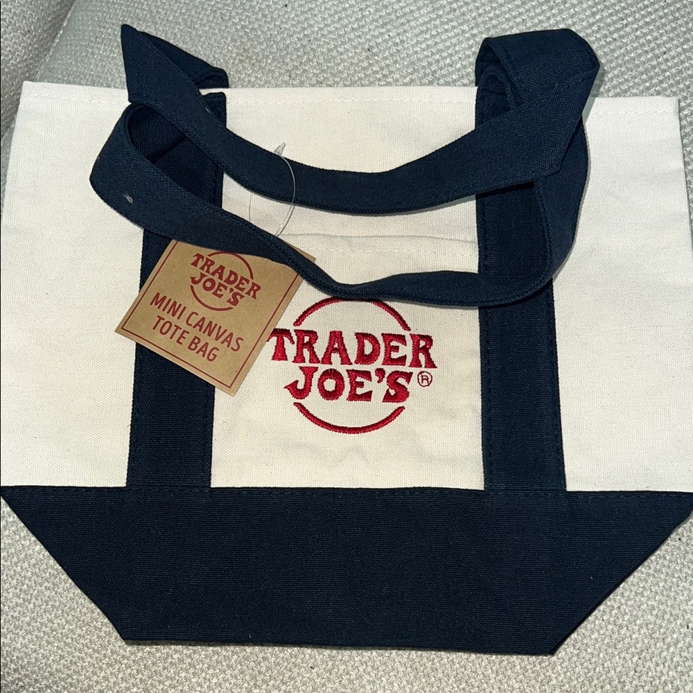 Black and White Mini Canvas Tote Bag